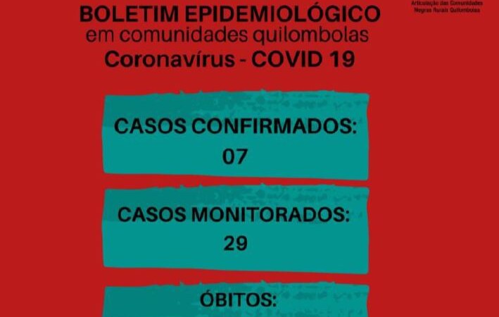 Boletim epidemiológico da CONAQ faz alerta para a situação da COVID-19 em comunidades Quilombolas