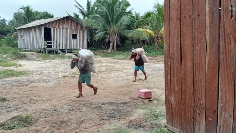 Ecam Projetos Sociais realiza ações de apoio ao povo Hexkaryana, para coleta de produção